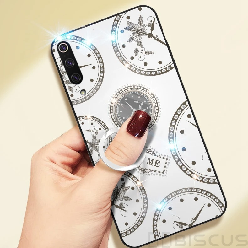White Xiaomi mi CC9E CC9 A3 9 Lite mi 9 SE чехол роскошный блестящий чехол с кольцом на палец для Xiaomi mi CC9E mi CC9 mi 9 Lite mi A3 Fundas - Цвет: White