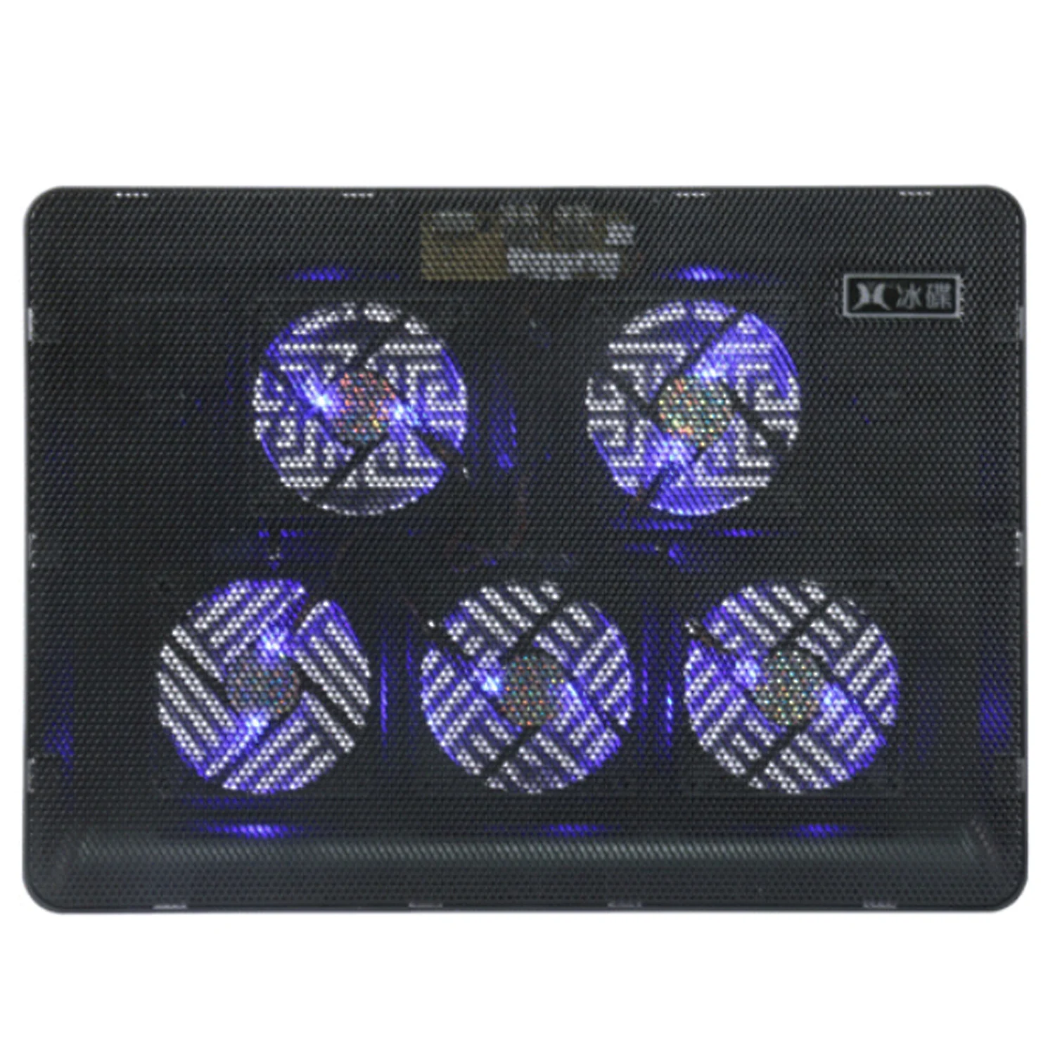 Black Besegad охлаждающая подставка для ноутбука 5 вентиляторов USB Cooler Pad теплоотвод держатель-стойка для Macbook до 17 дюймов ноутбук ПК - Цвет: Black