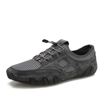 

hot sale men's slip-ons casual breathable shoes summer men gray slip on shoe for man sapatos para hombre size 46 new 2020