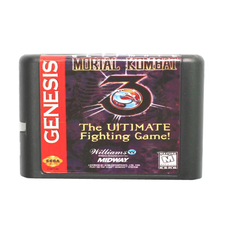 Mortal Kombat 3 The Ultimate Fighting Game 16 Bit Game Card For Sega Mega Drive Sega