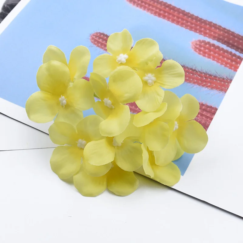 50/100 Cheap plastic Hydrangea wedding decorative flowers wall home decoration accessories christmas garland artificial flowers