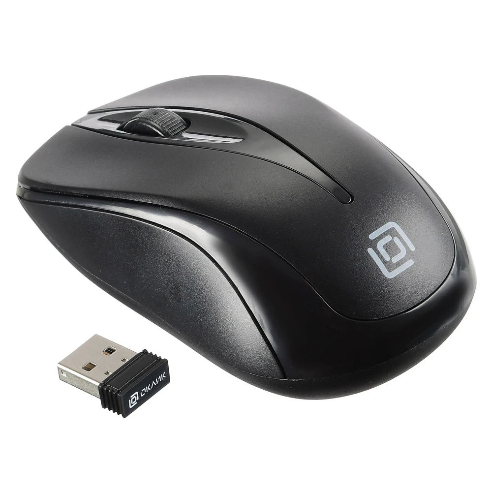 Мышь OKLICK 675MW, беспроводная, USB, черный