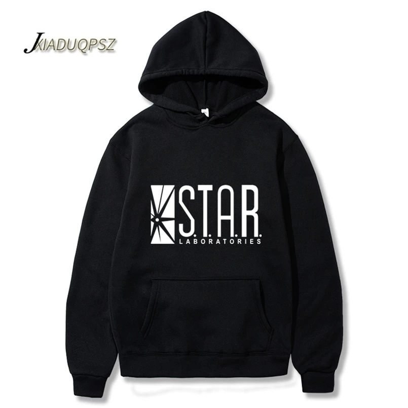 

2019 New STAR S.T.A.R.labs Black Men's Hooded Hoodies Men Sweatshirt Jumper The Flash Gotham City Comic Books Superman Hoody