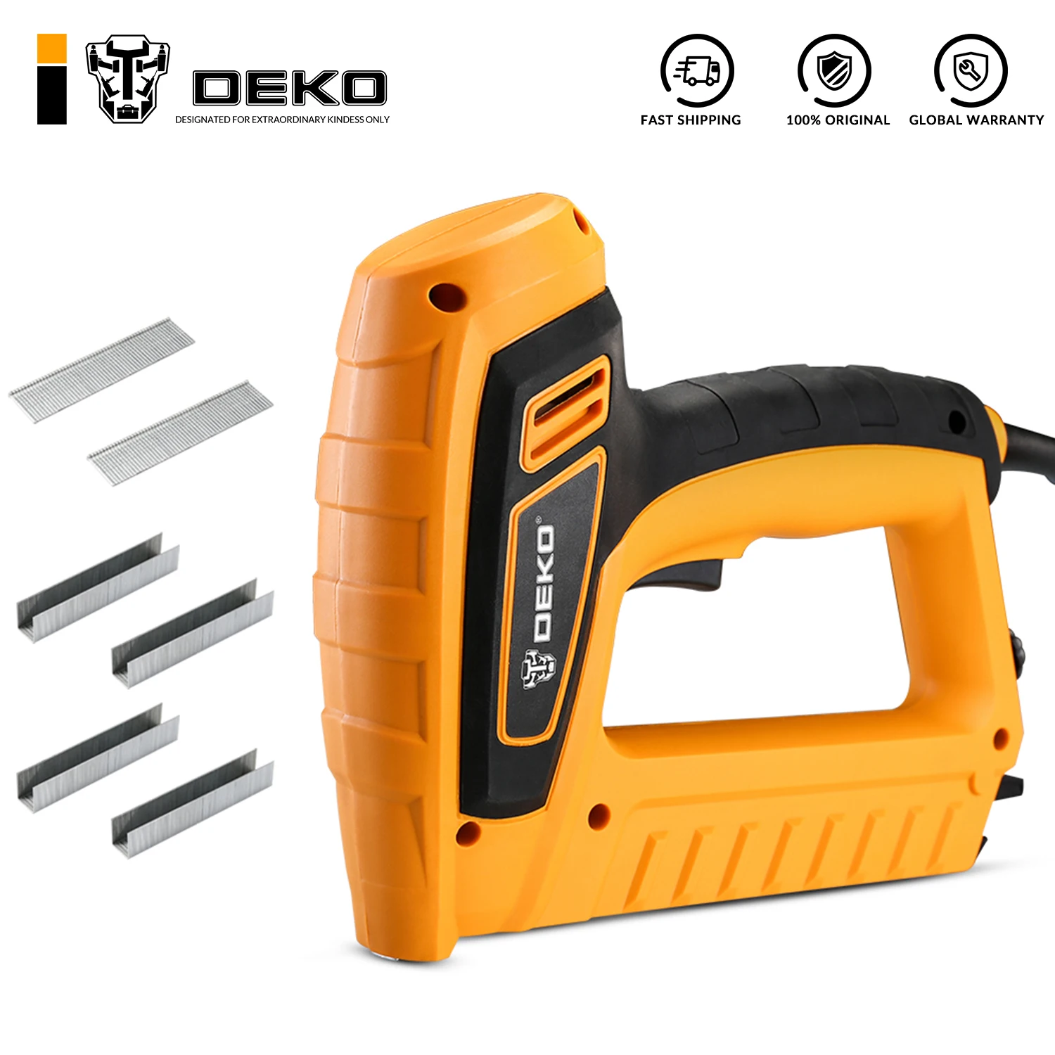DEKO DKET01 220V  Staple GunPortable Electric Tacker Gun Electric Nail Gun 20pcs/min Woodworking Tool Electric Nail Gun