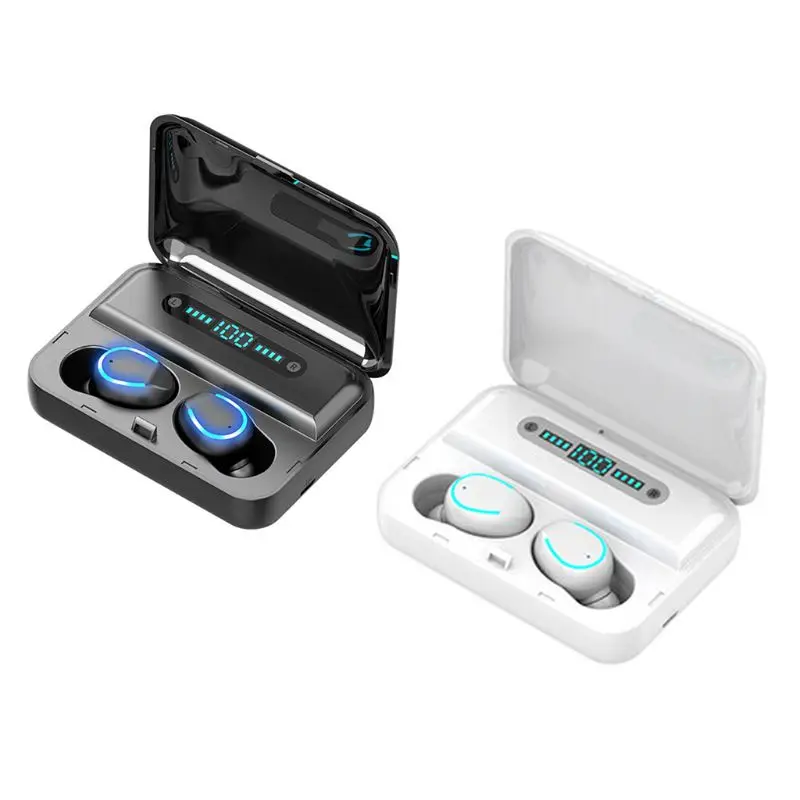 TWS 5,0, Bluetooth, стерео наушники, беспроводные наушники, IPX7, водонепроницаемые наушники, 3000 мАч, светодиодный, умный, внешний аккумулятор, держатель для телефона