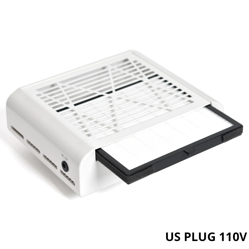 110V US PLUG Пылесборник для ногтей 4500 об/мин Мощный маникюрный Пылесборник Инструмент для очистки пыли для салона ногтей - Цвет: 110V US PLUG
