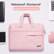 Модная сумка для ноутбука для женщин, 12, 13, 14, 15, 15,6 дюймов для MacBook Xiaomi air pro retina 13,3 сумка с ремешком для ноутбука сумка для переноски