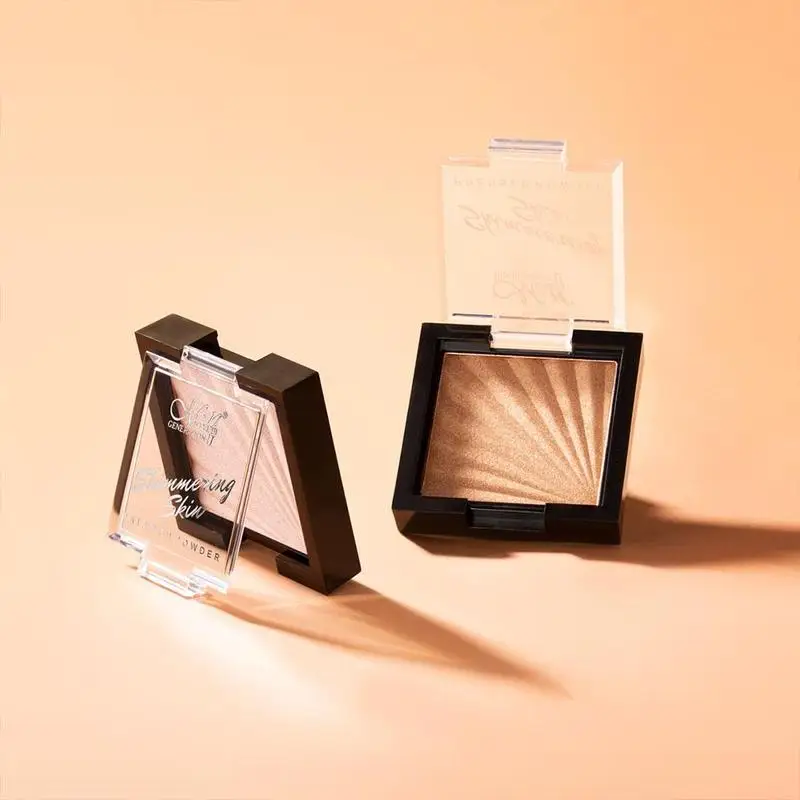 1pcs Highlighter Powder 7 Colors High Gloss Shimmer Powder Diamond Repair Capacity Powder Shadow Silkworm Glitter Makeups