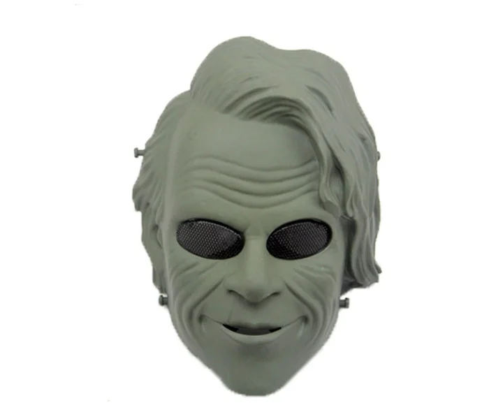 OD Smiley Clown Skull Paintball Mask Cosplay Halloween Masks Mesh Full Face Army Military Wargame Airsoft Tactical Mask - Цвет: OD