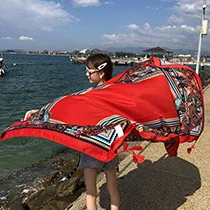 Летнее Новое Стильное универсальное пляжное полотенце в богемном стиле с защитой от солнца шелковые шарфы-шали хлопковый льняной шарф в этническом стиле Wom