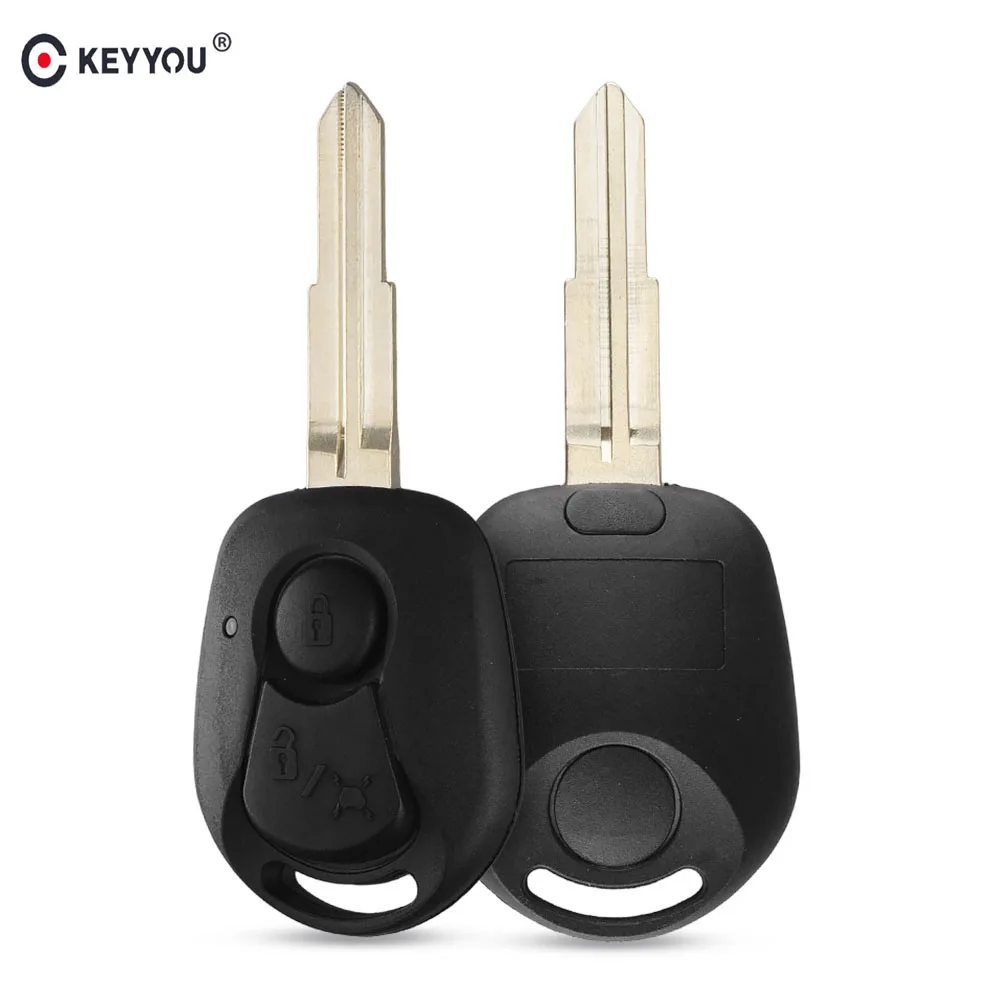 #*Cheap KEYYOU Remote Car Key Shell For Ssangyong Actyon Kyron Rexton 2 Buttons New Replacement Fob Case Cover Uncut Blade