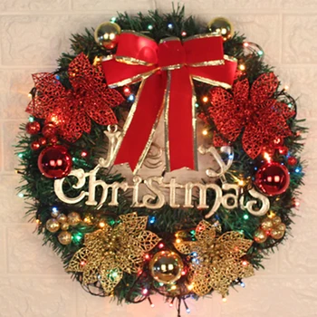 

Wall Door Hanging Christmas Wreath Decoration For Xmas Party Garland Ornament