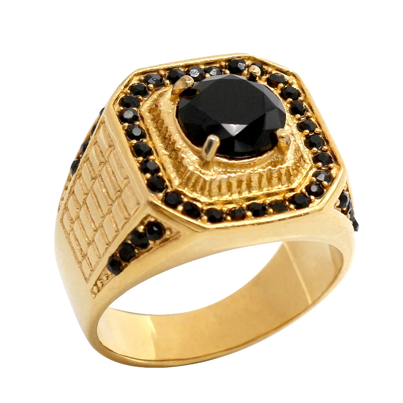 KLDY золотые кольца для женщин из нержавеющей стали обручальные полный CZ Большие