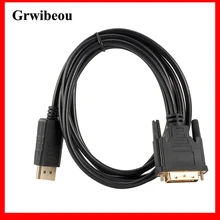 Grwibeou dp displayport para dvi conversor de cabo 1.8m dp para dvi adaptador conversor de cabo displayport em dvi para fora para dell asus