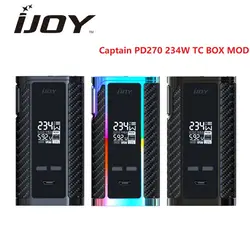 Оригинал IJOY капитан PD270 234W TC коробка мод с 6000mAh Двойной 20700 батарея электронная сигарета Vape мод с 0,96-дюймовым oled-экраном Vs Shogun