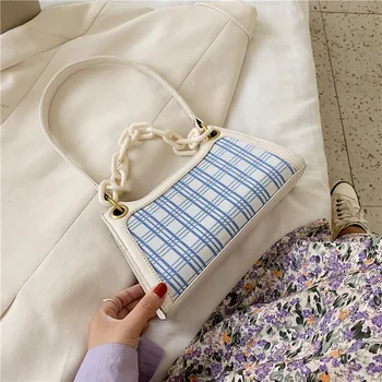 

Portable Messenger Bag Female 2020 New Pu Chain Small Square Bag Crocodile Pattern Women's Shoulder Portable Underarm Bag