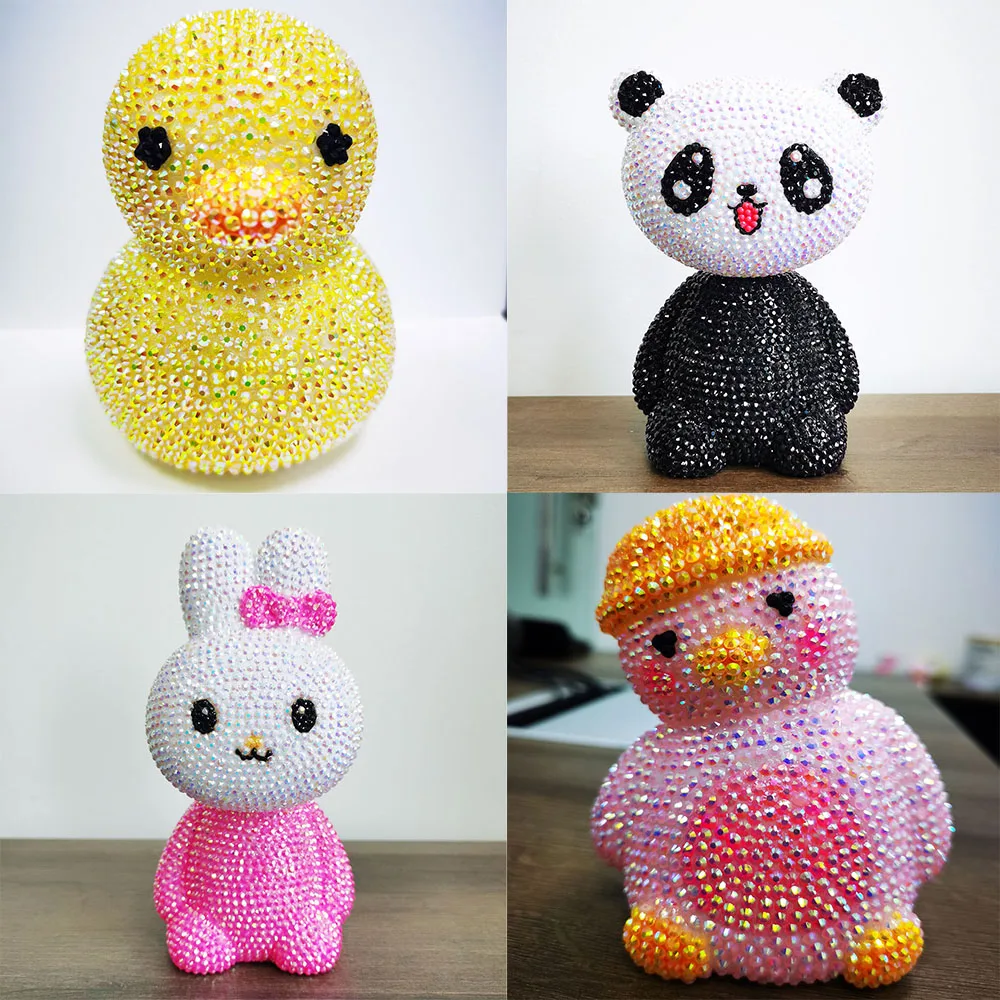 No gule DIY Diamond Painting Led Light Embroidery Cartoon Table Lamp Animal Rhinestone Desk Decoration Gift Craft | Дом и сад