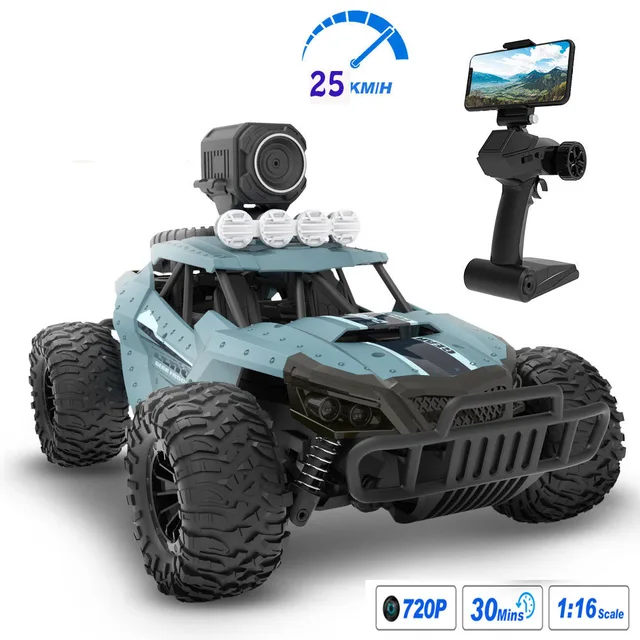 RC Car With Camera Full HD 720P 1:18 25KM/H High-Speed Racing Drift Car Wifi Camera Remote Control Car Toys For Children 1