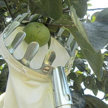 

High Tree Picking Tools Metal Fruit Picker Set Convenient Horticultural Picking Tools with Retractable Tube