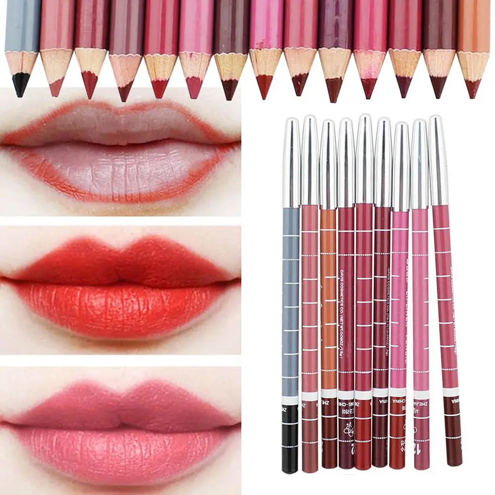 

Professional Multi-functional Lipliner Pencil Long Lasting Waterproof Lip Eye Brow Cosmetic Makeup Colorful Lip Liner Pens