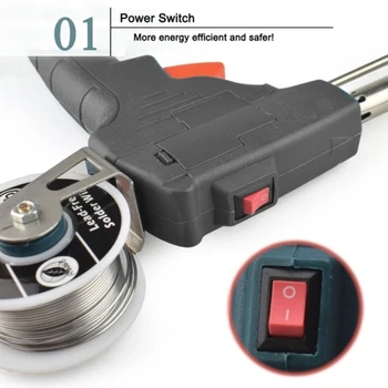 

60W Durable Soldering Iron Suit Puller Tools Internal Heat Type Hand Held Repair Tool Electric Iron Kit High Temperature