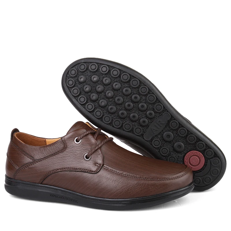 

Brand Sneakers Genuine Leather Men Casual Shoes Slip on Breathable Soft Autumn Flats Shoes Simple Style Fashion *8898