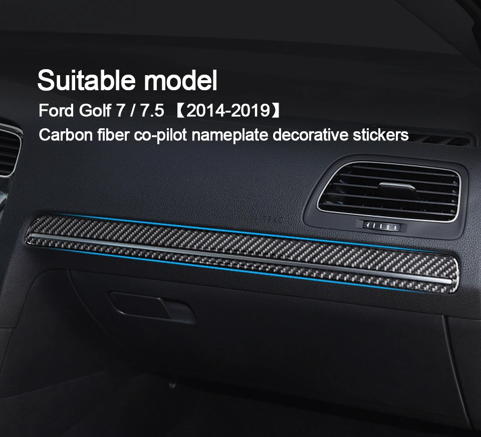 Декоративные наклейки для Volkswagen Golf из углеродного волокна, декоративные наклейки для автомобиля, аксессуары для автомобиля