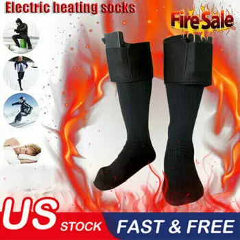 

hicken Warmer Socks Electric Heated Socks Rechargeable Battery For Women Men Winter Outdoor Skiing Cycling Sport Heated Socks