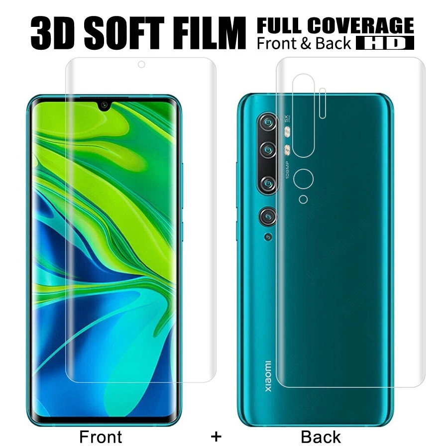 Передняя+ задняя 3D Защитная пленка для экрана из ТПУ для Xiaomi mi 9T Note 10 Pro A3 Red mi Note 8 7 K20 Pro 8T 8A Гидрогелевая пленка