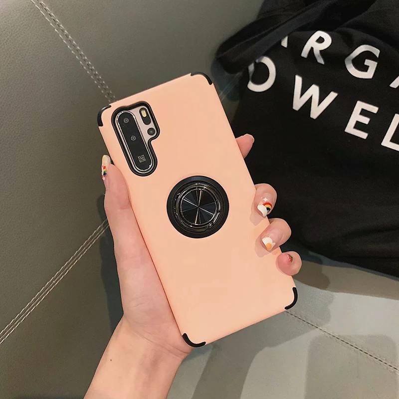 Для huawei P30 P30lite P30pro чехол Роскошный крутой аппаратный кольцо с подставкой ударопрочный PC+ PTU чехол для телефона