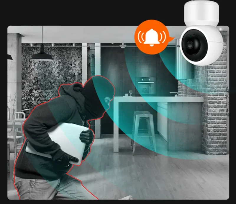 Home Security Camera Night Infrared Sound Detection Smart Tracking Office Factory 1080p ip Camera
