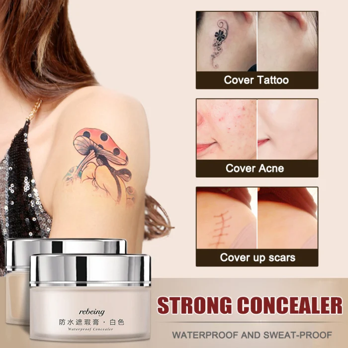 Marcas de Nascença Tatuagem Corretivo Tonificado Impermeável Capa Cicatriz Creme Maquiagem Mpwell 2-colorido 3 Glitter p/ corpo