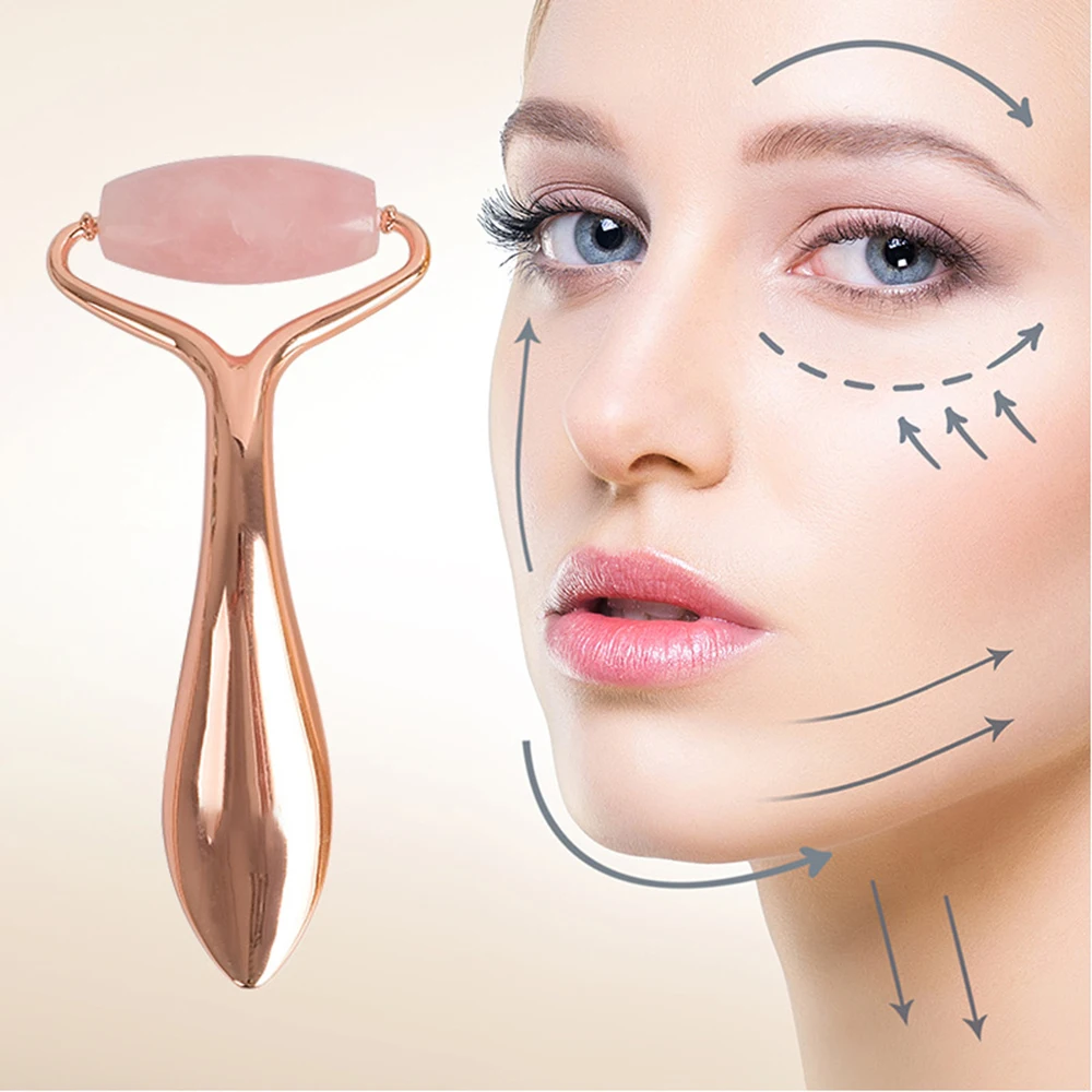 

Facial Massage Roller Nature Jade stone Skin Tightening Wrinkle Remover Massager Roller Relaxation Instrument Beauty tool
