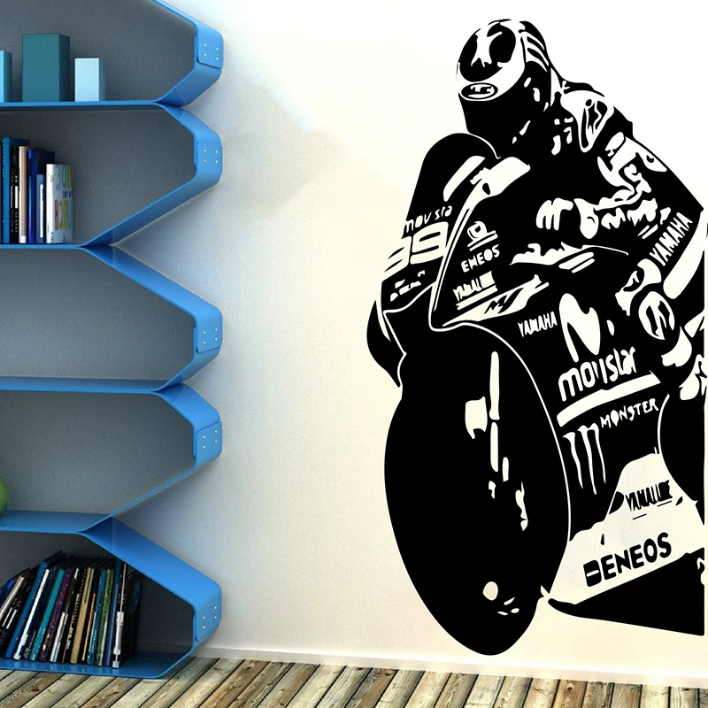 Large Jorge Lorenzo Moto Racer Wall Sticker Office Kids Room 99 Motorcycle  Motor Bike Wall Decal Playroom Vinyl Decor (2)