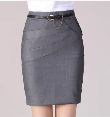 Women Autumn Straight Skirts High Waist Female Business Skirts Solid Color Business Elegant Skirt  Women Skirt