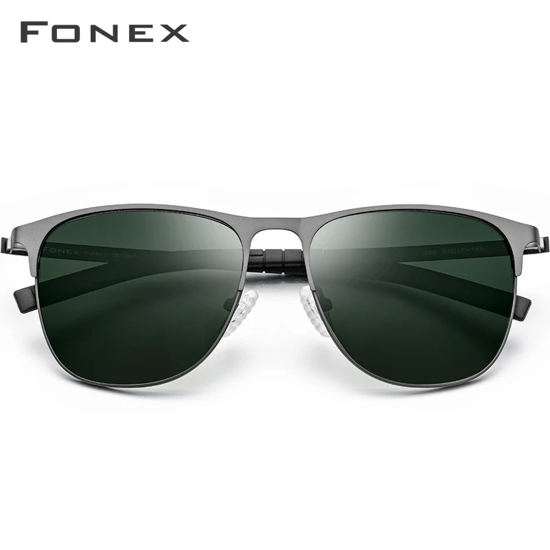 Поляризационные солнцезащитные очки из FONEX сплава, мужские брендовые дизайнерские солнцезащитные очки, новинка, для вождения, спорта, для улицы, без винтов, солнцезащитные очки для женщин, UV400 986