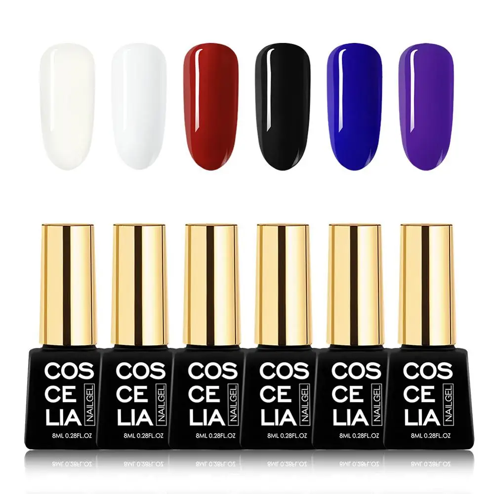 Set C COSCELIA 6/8/10 шт. Цвет набор гель-лаков для ногтей 8 мл Гель-лак для ногтей комплект УФ-гель набор «сделай сам» для ногтей Гель-лак для маникюра Комплект - Цвет: Set C