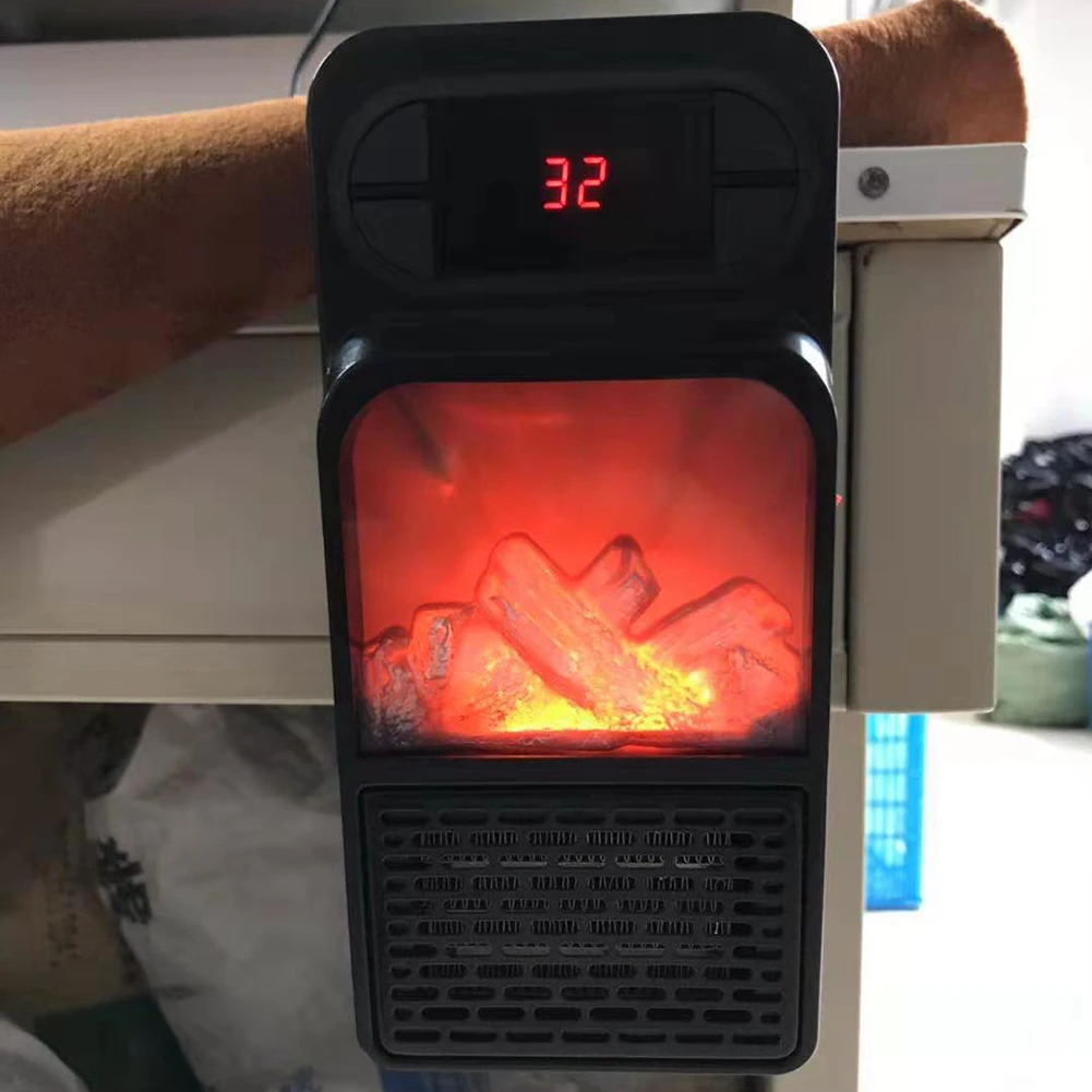 Цифровой обогреватель DisplayFlame вентилятор с дистанционным управлением Электрический обогрев грелка Мини Воздушный обогреватель реалистичный пламенный электрический пульт дистанционного управления