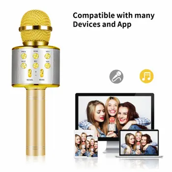 

wireless USB microphone professional condenser karaoke mic bluetooth stand radio studio recording studio for Home Ktv / Party