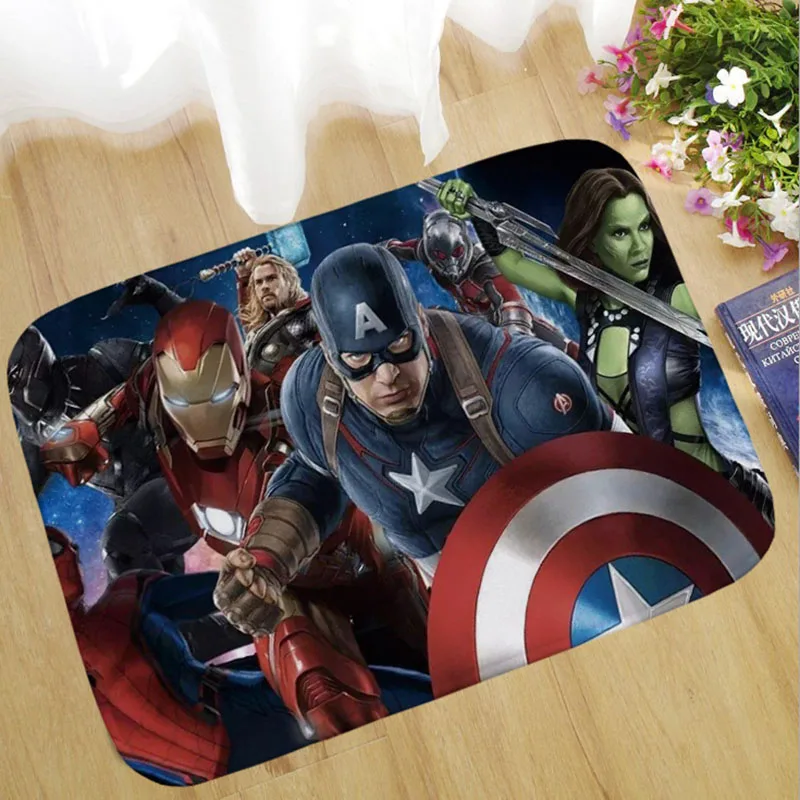 H07 1 шт. 40x60 см Marvel Мстители 4 плюшевый коврик Железный человек Капитан Америка Бэтмен хлопок Рождественский подарок для детей - Цвет: H07