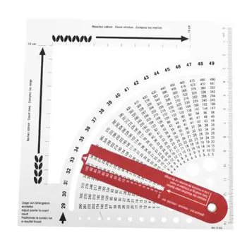 

Knitting Counter Pin Gauge Converter Density Ruler Tool for Count Stitches Rows