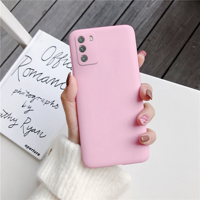 Candy Color Silicone Phone Case For Xiaomi Poco X3 Nfc M3 Pro F2 F3 GT C3 Pocophone F1 Global Matte Soft Tpu Back Fundas Cover Deep pink