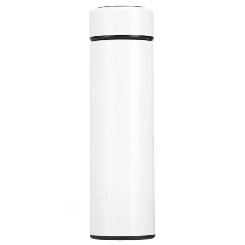 Умная Изолированная чашка из нержавеющей стали с ЖК-дисплеем и сенсорным экраном, интеллектуальная термомерная чашка, одноцветная Вакуумная бутылка - Цвет: White