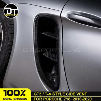 

Real Carbon Fiber Side Vents For Por-sche 718 GTS Box-ster Cay-man Car Accessories Body Kits Styling Side Air Vents