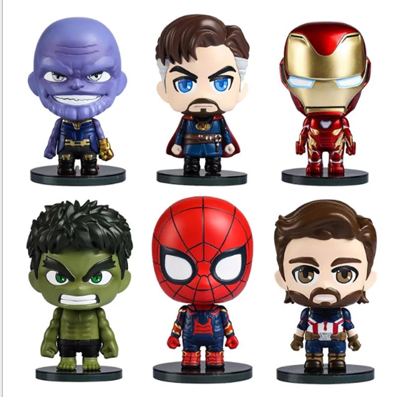 

Hero series Avenger alliance 4 mieba strange doctor Hulk captain iron man car decoration doll creative car boy