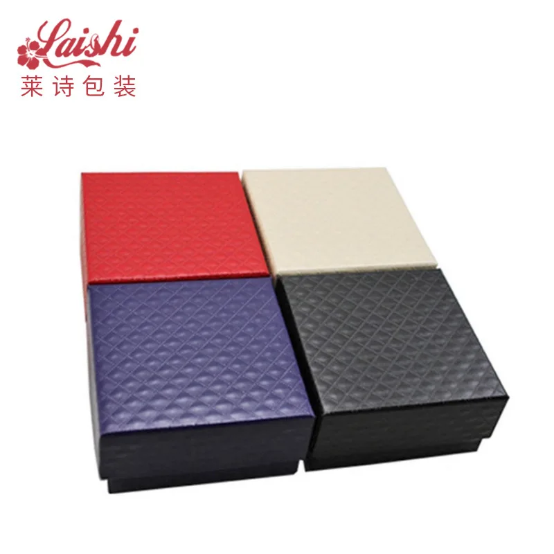 

Top Grade Diamond Pattern Jewlery Box Ring er ding he Packaging Display Box Can Be Customized Logo