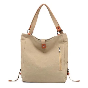 

2020 New Arrival Women's Casual Shoulder Bag Large Capacity Canvas Handbag for Ladeis Big Soft Back Bolso De Hombro De Lona