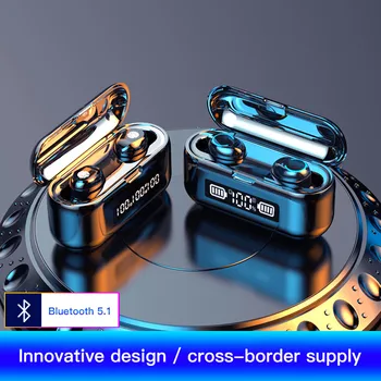 

CARPRIE TWS 5.1 Bluetooth Earphone Large-screen LED Digital Display Touch Control Bluetooth 2000mAh Earbuds for Mobile Charging