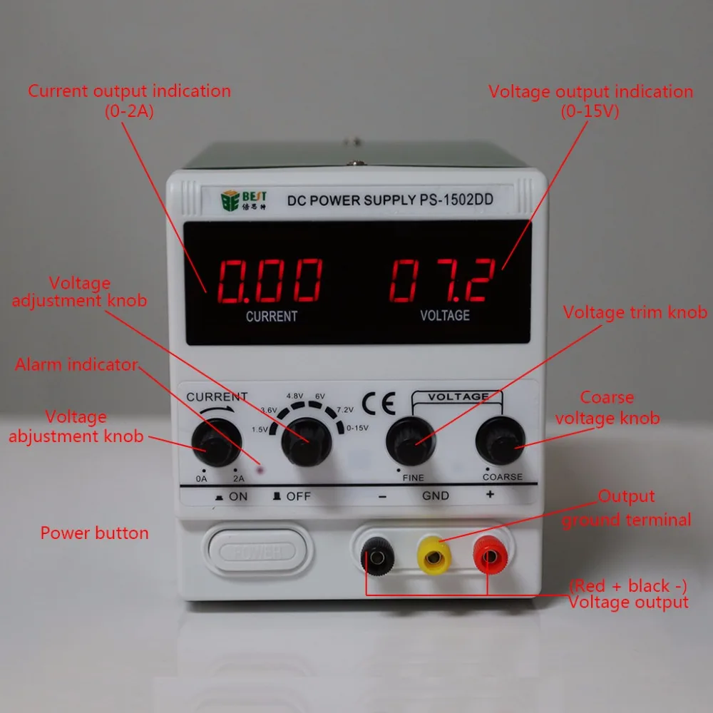 1502DD 15V 2A DC источник питания для ремонта телефона светодиодный Стабилизатор постоянного тока