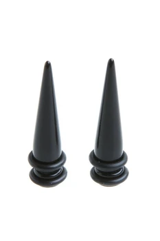 

1 Pair Black Magnetic Fake Cheater Ear Expander Taper Plug Stretcher (2g 6mm)